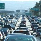 Traffic in the Los Angeles area freeway